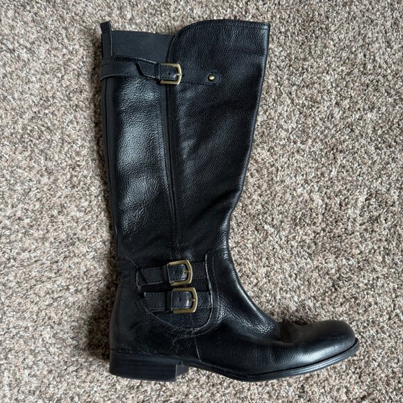 Naturalizer N5 Comfort Johanna Wide Shaft Knee High Riding Boot, Size 9M, Black - Picture 4 of 16